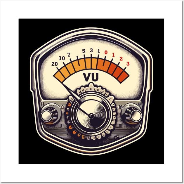 Vu Meter Vintage Retro Illustration Wall Art by FanArts